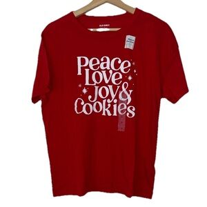 Old Navy Red Christmas Tee Sz. M NWT!